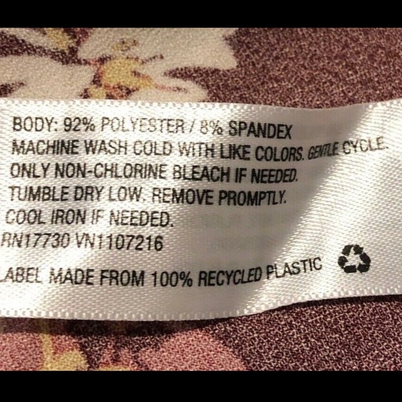 NEW! INGRID & ISABEL Large Burgundy Floral Print Woven Maternity Dress Back Tie - Picture 8 of 8